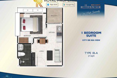 Arcadia-Millennium-Tower-Condo-Pattaya-купить-квартиру-в-Паттайе-аренда-апартаментов-агентство-недвижимости-Royal-Property-Type-1B-A-27-sqm-1024x724