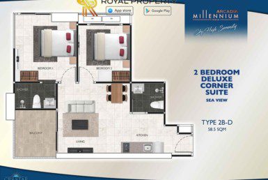 Arcadia-Millennium-Tower-Condo-Pattaya-купить-квартиру-в-Паттайе-аренда-апартаментов-агентство-недвижимости-Royal-Property-Type-2B-D-58.5-sqm-1024x724