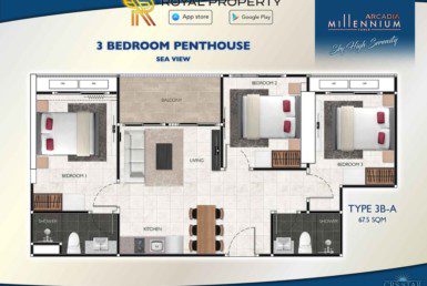 Arcadia-Millennium-Tower-Condo-Pattaya-купить-квартиру-в-Паттайе-аренда-апартаментов-агентство-недвижимости-Royal-Property-Type-3B-A-67.5-sqm-1024x724