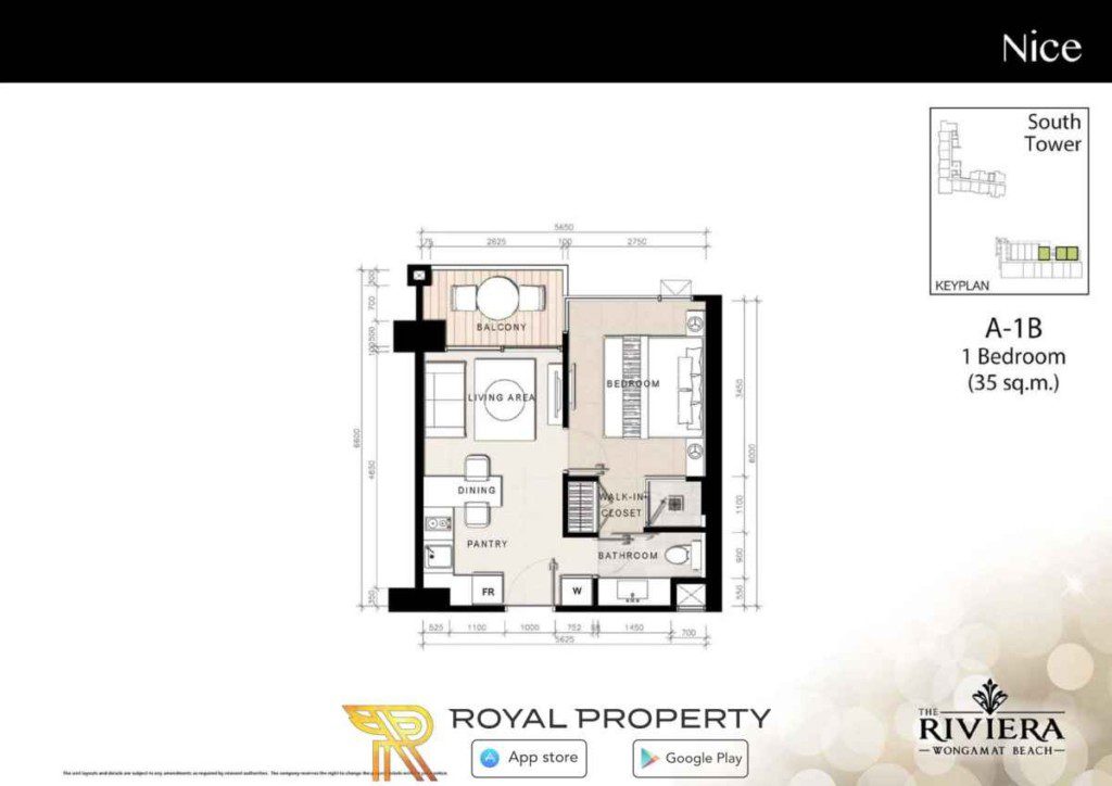 R1-SK-Digital-Eng-HIGH-23-Riviera-Wongaamt-condominium-купить-квартиру-в-Паттайе-снять-в-аренду-Royal-Property-Thailand-right-plan-1-1024x724