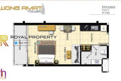 Wongamat-Tower-Naklua-Pattaya-unit-plan-room-c-купить-квартиру-в-Паттайе-Таиланд-агентство-недвижимости-Royal-Property-1024x621