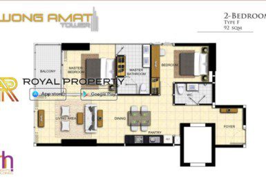 Wongamat-Tower-Naklua-Pattaya-unit-plan-room-f-купить-квартиру-в-Паттайе-Таиланд-агентство-недвижимости-Royal-Property-1024x621