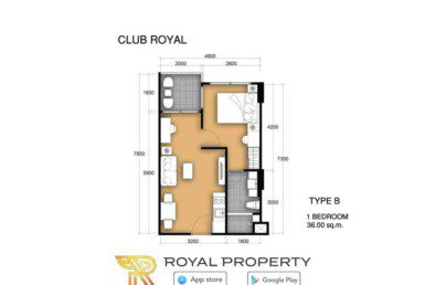 club-royal-wongamat-condominium-unit-plan-купить-квартиру-в-Паттайе-снять-в-аренду-Royal-Property-Thailand-B