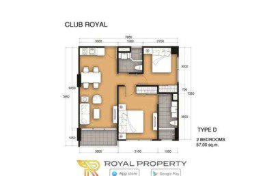 club-royal-wongamat-condominium-unit-plan-купить-квартиру-в-Паттайе-снять-в-аренду-Royal-Property-Thailand-D